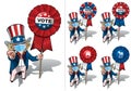 Uncle Sam I Want You to Vote - Surgical Mask Royalty Free Stock Photo